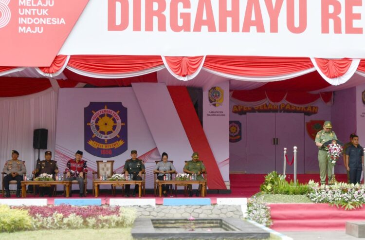 Jelang Pemilu, Bupati Tulungagung Pimpin Apel Gelar Pasukan Pengamanan Pemilu 2024