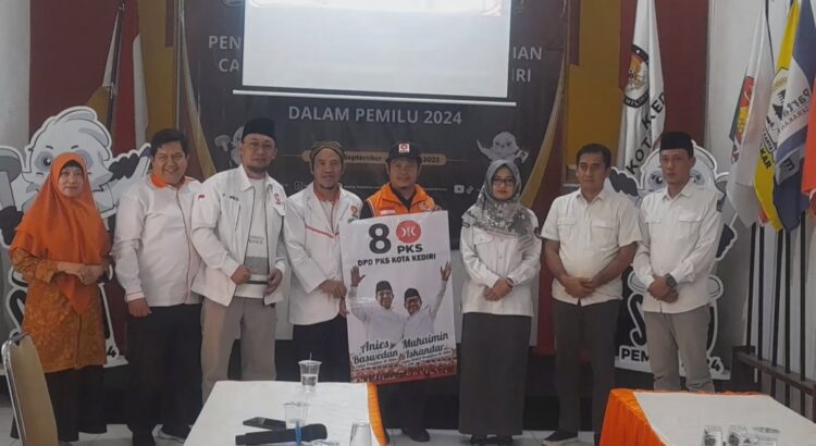 PKS Datangi KPU Kota Kediri Beri Dukungan Amin Saat Daftar Di KPU Pusat