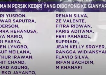 Daftar 23 Pemain Persik Kediri Yang Berangkat Ke Gianyar Bali