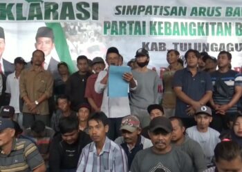Ratusan Simpatisan PKB Di  Tulungagung Deklarasi Dukung Prabowo – Gibran