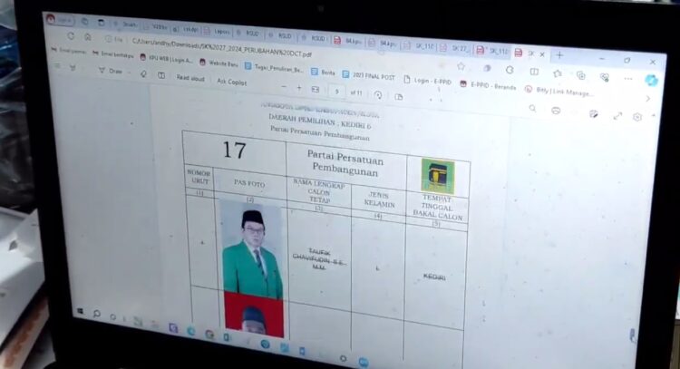 Jelang Hari Coblosan, Tiga Caleg Di Kabupaten Kediri Di Coret KPU