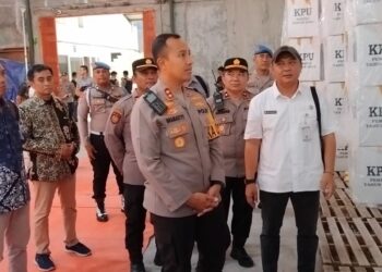 Kapolres Kediri Kota Cek Kesiapan Logistik dan Sistem Keamanan Pemilu 2024