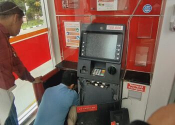 ATM Bank Jatim Di Kediri Dibobol Pencuri Gagal Bawa Kabur Uang
