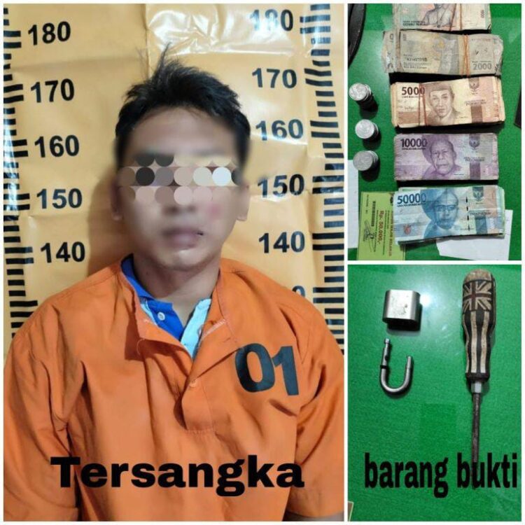 Pria Asal Wajak Kidul Tulungagung Kepergok Polisi Usai Ketahuan Maling Kotak Amal, Begini Kronologinya