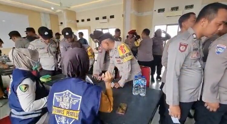 504 Polisi Jaga TPS Diperiksa Kesehatannya