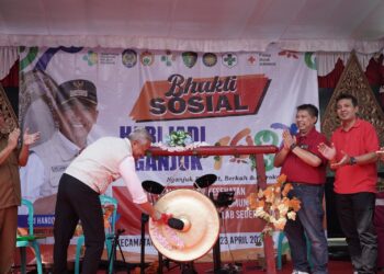 Meriahkan HUT ke-1087 Pj Bupati Nganjuk gelar bakti sosial di Kecamatan Ngetos