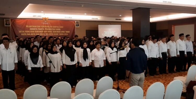 KPU Kota Kediri Resmi Melantik 138 Panitia Pemungutan Suara