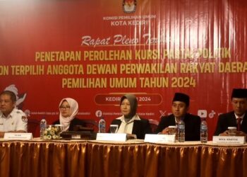 KPU Kota Kediri Tetapkan Perolehan Suara Parpol Dan Dewan Perpilih DPRD Kota Kediri