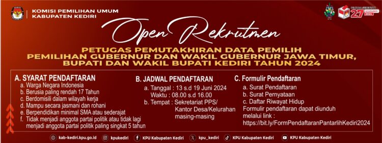 KPU Kabupaten Kediri Butuh 4.653 Petugas Pantarlih