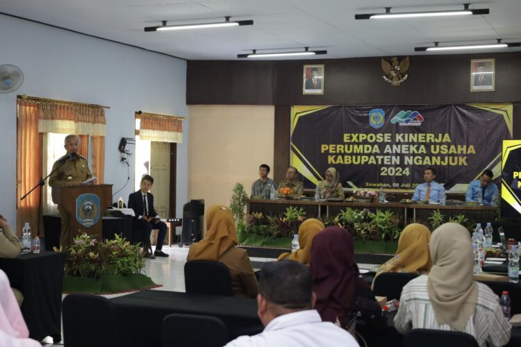 Pj. Bupati Handoko didampingi Kajari , Hadiri Ekspose Kinerja Perumda Aneka Usaha Kabupaten Nganjuk Tahun 2024