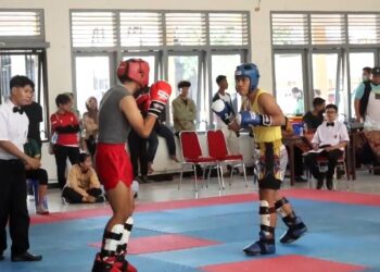 Kejuaraan Kick Boxing di Kabupaten Kediri Diikuti Ratusan Atlet