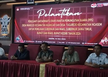 Sakit dan meninggal dunia, KPU lantik dua anggota PPS baru di Kediri