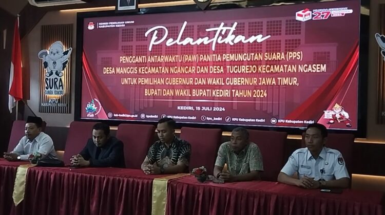 Sakit dan meninggal dunia, KPU lantik dua anggota PPS baru di Kediri