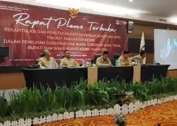 KPU Kabupaten Kediri Gelar Rapat Pleno Penetapan DPS Pada Pilkada Serentak