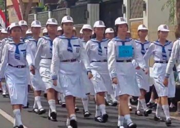 Lomba Baris Berbaris Tingkat SMP se Kota Blitar Sambut HUT RI Ke 79