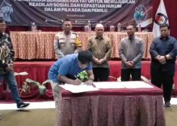 IJTI Bersama Penyelenggara Negara Lakukan Komitmen Kawal Kepastian Hukum Pilkada