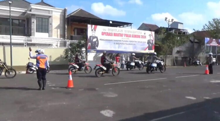 Simulasi Pengamanan Gangguan Pilkada Serentak 2024 Di Tulungagung