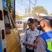 Puluhan Petugas Gabungan di Kediri Berhentikan Truk Yang Melebihi Muatan