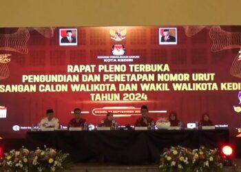 KPU Kota Kediri Gelar Pengundian Nomor Urut Calon Walikota dan Wakil Walikota Kediri 2024