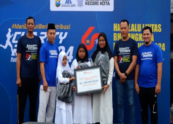 Yatim Mandiri Gandeng Satlantas Kediri Kota, Ajak Runers Kediri Berolahraga Serta Beramal