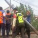 Tersenggol Truk, Tiga Tiang Komunikasi antar Stasiun Di Kota Kediri Roboh