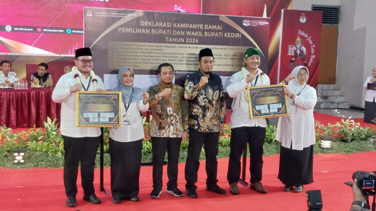 KPU Kabupaten Kediri Gelar Deklarasi Kampanye Damai di Pilkada 2024