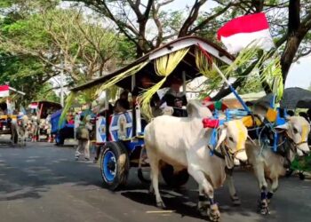Lestarikan Transportasi Zaman Dahulu Agar Tidak Punah, Puluhan “Bajingan” Ikuti Parade Cikar Di Kawasan Wisata SLG Kabupaten Kediri