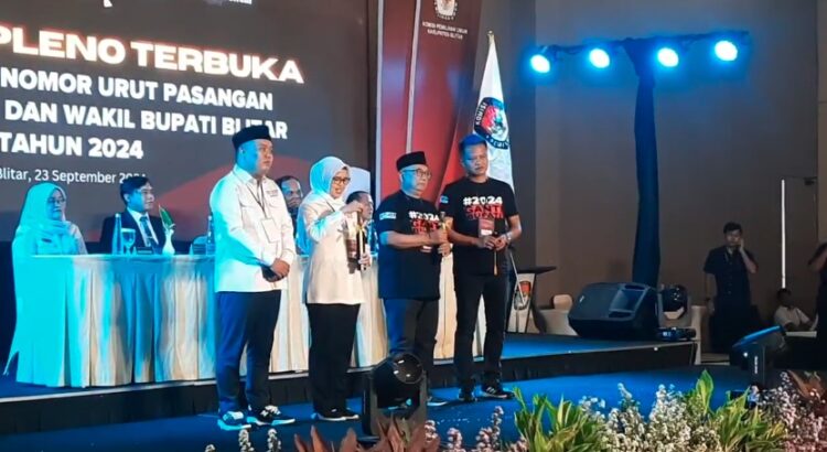 Berikut Hasil Undian Nomor Urut Calon Bupati Blitar