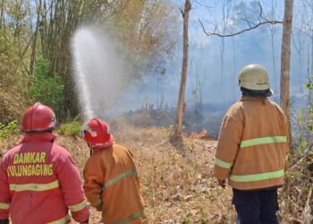 Kebakaran Lahan Dekat Pemukiman Membuat Panik Warga 
