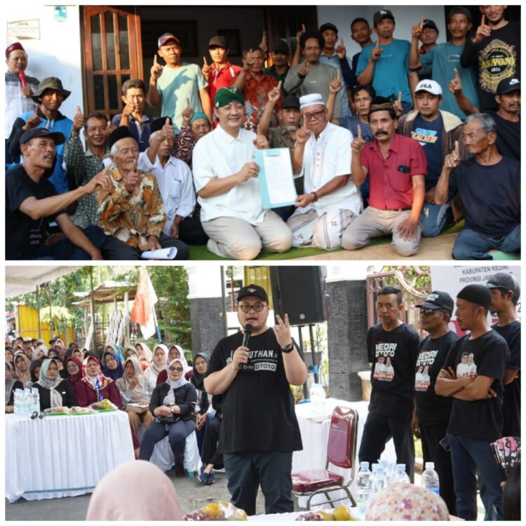 Dua Paslon Bupati Kediri Mulai Keliling Desa Untuk Merebut Hati Warga Kabupaten Kediri