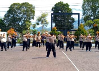 60 Polisi Gendut Jalani Program Diet Polres Trenggalek