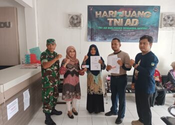 Kolaborasi Pelayanan Akta Kelahiran Dinas Kependudukan dan Pencatatan Sipil Kabupaten Kediri dengan Babinsa jajaran KODIM 0809/Kediri
