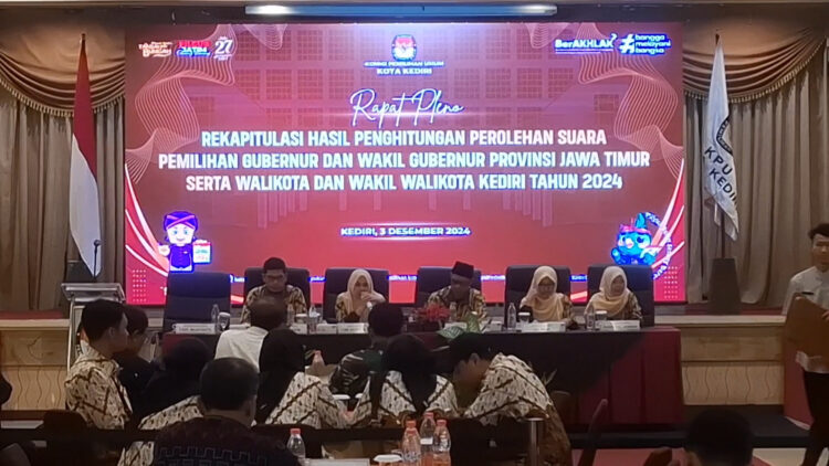 KPU Kota Kediri Gelar Rapat Pleno Terbuka Rekapitulasi Hasil Penghitungan Suara Pilkada Serentak 2024
