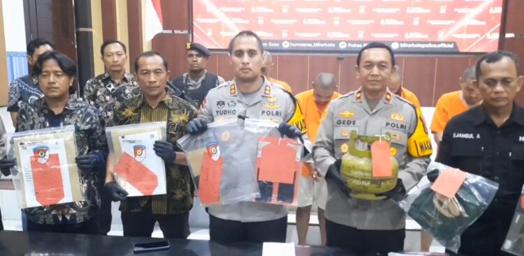 Pelaku Pencurian Tabung Gas LPG di Blitar Ditangkap Sat Reskrim Polres Blitar Kota