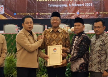 KPU Tulungagung Tetapkan Pasangan Gabah Sebagai Calon Bupati Dan Wakil Bupati Terpilih