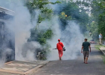 Tekan Angka Penularan DBD, Dinkes Kota Kediri Lakukan Fogging di Permukiman Warga