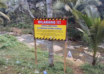 Aktivitas Pendulangan Emas Ilegal di Sungai Keboireng Ditutup Petugas Gabungan