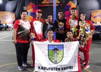 Empat Medali Dipersembahkan Kontingen Kabupaten Kediri dari Cabor KickBoxing di Porprov IX Jatim 2025