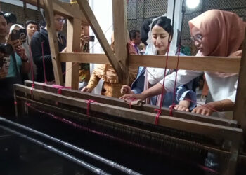 Wamendag Kunjungi Sentra Tenun Ikat Kediri, Dorong Ekspor UMKM ke 33 Negara