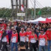 Bendera Raksasa Diarak Dan Dipasang Dipuncak Gunung Klotok