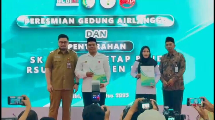 Bupati Kediri Resmikan Gedung Airlangga dan Angkat 107 Pegawai BLUD
