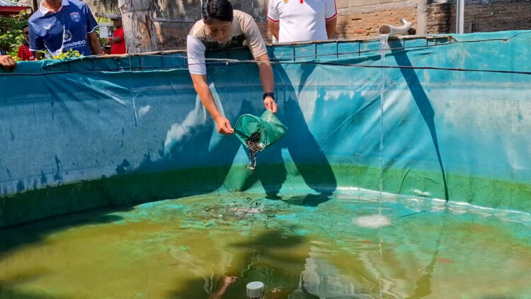 Lapas Kediri Tebar 2.000 Bibit Lele, Untuk Mendukung Program Ketahanan Pangan