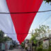 Semarak Kemerdekaan Bendera Merah Putih Sepanjang 500 Meter Terpasang di Gang 2 Kelurahan Dandangan