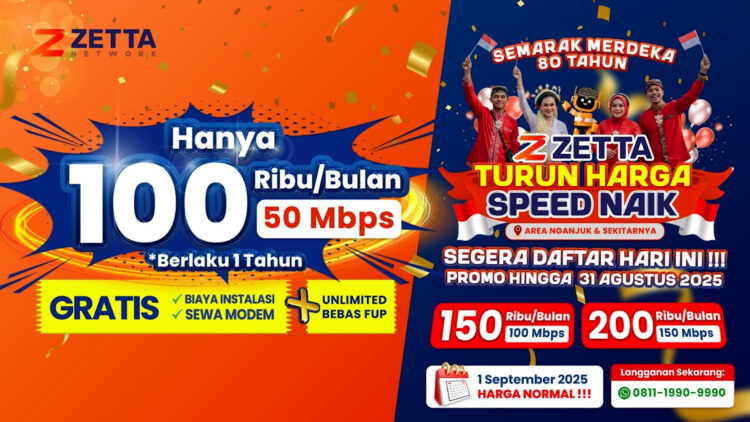Sisa 2 Minggu Lagi! Promo Zetta Turun Harga untuk Warga Nganjuk dalam Semarak Kemerdekaan RI ke-80