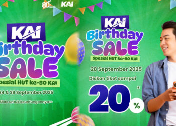 Tandai HUT ke-80, KAI Daop 7 Madiun Hadirkan Promo Tiket Kereta untuk Pelanggan