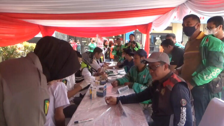 Apresiasi untuk Ojol, Polres Tulungagung Gelar Cek Kesehatan Gratis