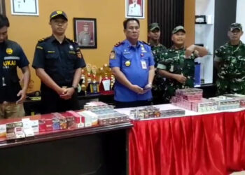 Satpol PP Kabupaten Kediri Sita 556 Bungkus Rokok Tanpa Pita Cukai