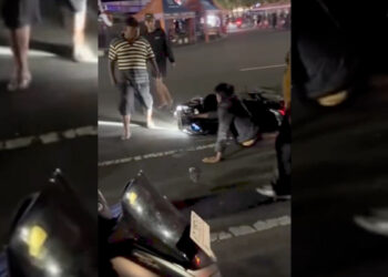 Aksi Lawan Arus Berujung Celaka, Pengendara Jatuh Setelah Terkena Pukul