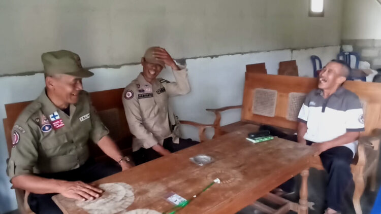 Hadapi Cuaca  Ekstrim, Tagana Blitar Ajak Warga Lereng Kelud Waspada Bencana Alam