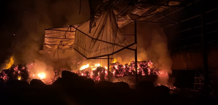 Gudang Penggilingan Sabut Kelapa di Blitar Terbakar, Tiga Ton Cocofiber Siap Ekspor Hangus